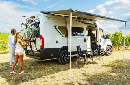 Маркиза Fiamma F80s, 4м, механическая накрышная, корпус белый, полотно серое